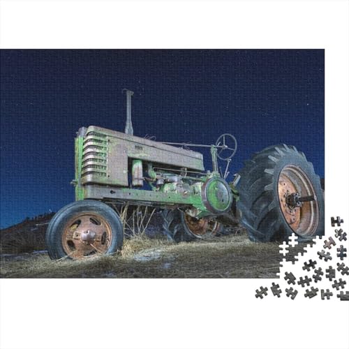 Landwirtschaftliche Werkzeuge, Traktoren, Puzzle für Erwachsene und Teenager, 500-teiliges Puzzle für Erwachsene und Teenager, Entspannungspuzzle, Denksportaufgabe, 52 x 38 cm von JIANGENNF