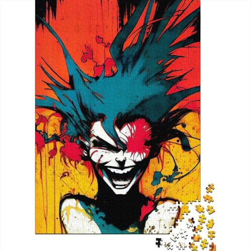 Laughing Lunatic Puzzle 500 Teile Puzzle für Erwachsene Teenager Puzzle für Erwachsene & Teenager Puzzle für Erwachsene Lernspiel Herausforderungsspielzeug 52x38cm von JIANGENNF