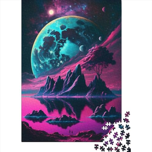 Leak and Planet Puzzles Puzzles für Erwachsene Teenager Puzzles für Erwachsene 300 Teile Entspannungspuzzles Spiele-Denkspiel 40x28cm von JIANGENNF