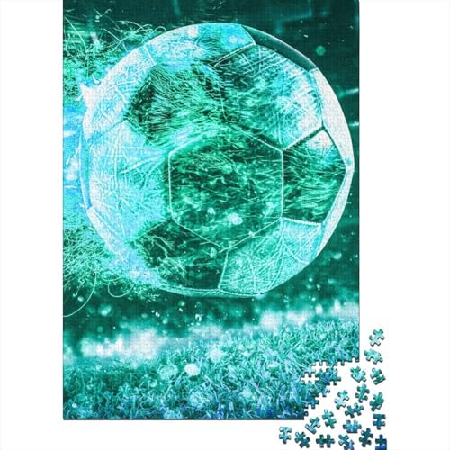 Leuchtende Fußball-Puzzles für Erwachsene Teenager, 500 Puzzles für Erwachsene, 500 Teile, ganze Familie und die (Größe: 52x38cm) von JIANGENNF
