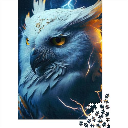 Lightning Owls Puzzle, 500 Teile, Puzzle für Erwachsene, Holzpuzzle für Erwachsene und Teenager, Puzzle für Erwachsene, Lernspiel, Herausforderungsspielzeug (Größe: 52x38cm) von JIANGENNF