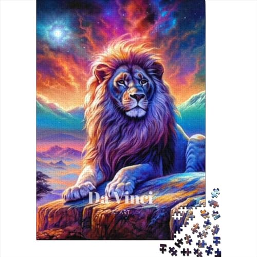 Löwen-Puzzle aus Holz, Puzzle für Erwachsene, Teenager, Puzzle 1000 Teile für Erwachsene, nachhaltiges Puzzle für Erwachsene, Spiele 75 x 50 cm von JIANGENNF