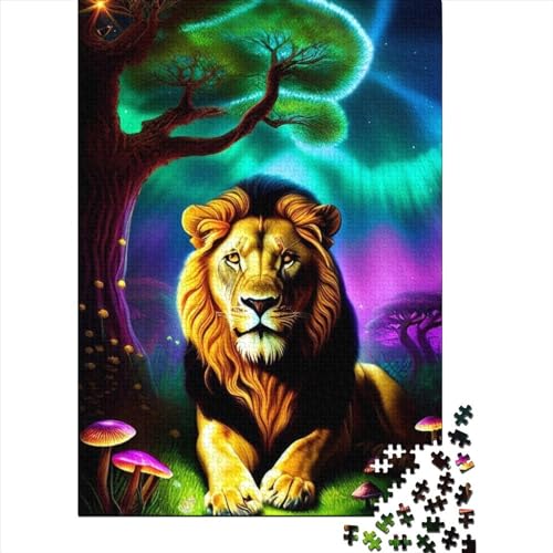 Löwen-Puzzle für Erwachsene und Jugendliche, 300 Teile, für Erwachsene, schwieriges Puzzle, Holzpuzzle für Erwachsene und Jugendliche, 15,75 x 11,02 Zoll von JIANGENNF