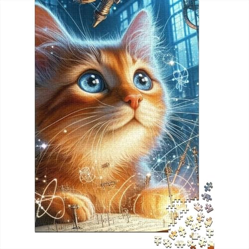 Magic Cats Puzzles Puzzles für Erwachsene Teenager Puzzle für Erwachsene 300 Teile Entspannungspuzzles Spiele-Denkspiel 40x28cm von JIANGENNF