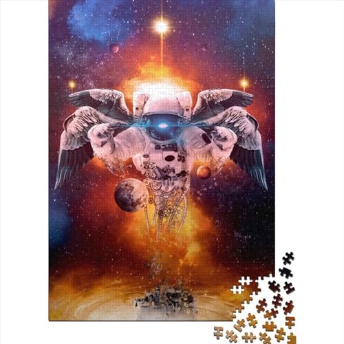 Magie des Weltraums Puzzles Puzzles für Erwachsene Teenager Kunstpuzzles für Erwachsene 300 Teile Präzisionsschnitt 300-teiliges Puzzle 40x28cm von JIANGENNF