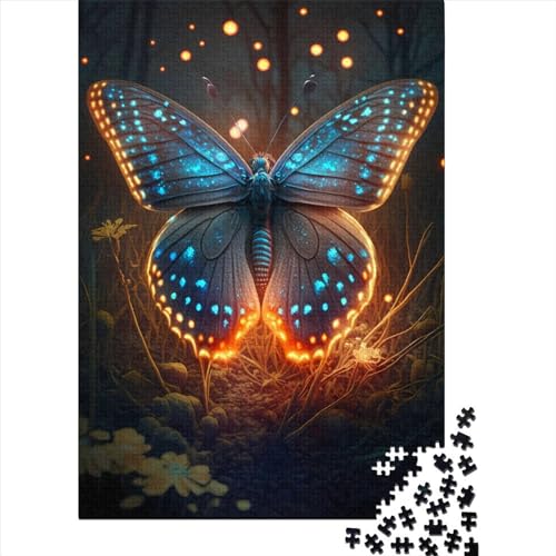 Magisches Schmetterlings-Puzzle für Erwachsene, 300-teiliges Puzzle, 300-teiliges Puzzle für Erwachsene Teenager, Spielspielzeug für Erwachsene, Familienpuzzle, Geschenk (15,75 x 11,02 Zoll) von JIANGENNF