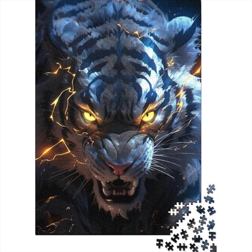 Mutant Smoke Tigers Puzzle für Erwachsene und Teenager, 300 Teile, Puzzle für Erwachsene und Teenager, Puzzle für Erwachsene, Lernspiel, Herausforderungsspielzeug (Größe 40x28cm) von JIANGENNF