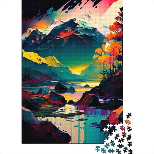 Nature's Canvas Puzzles Puzzles für Erwachsene Teenager Erwachsenenpuzzle 300 Teile Entspannungspuzzles Spiele-Denkspiel 40x28cm von JIANGENNF