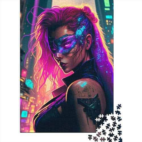 Neon Girls Puzzles Puzzles für Erwachsene Teenager Puzzles für Erwachsene 300 Teile Entspannungspuzzles Spiele-Denkspiel 40x28cm von JIANGENNF