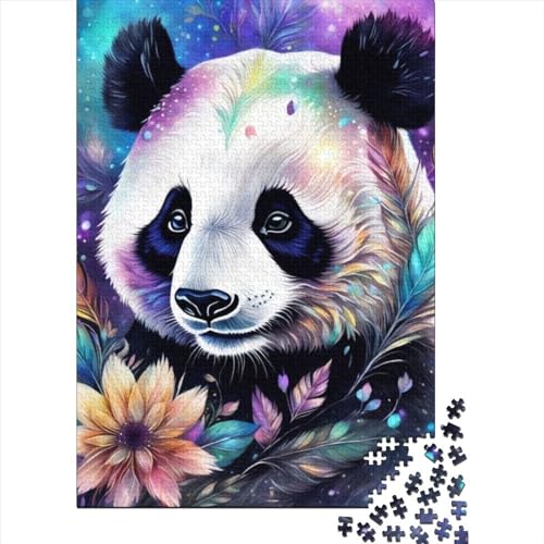 Panda-Holzpuzzle für Erwachsene und Jugendliche, 1000 Teile, für Erwachsene, schwierige Puzzles, Denksportaufgaben für Erwachsene (Größe: 75 x 50 cm) von JIANGENNF