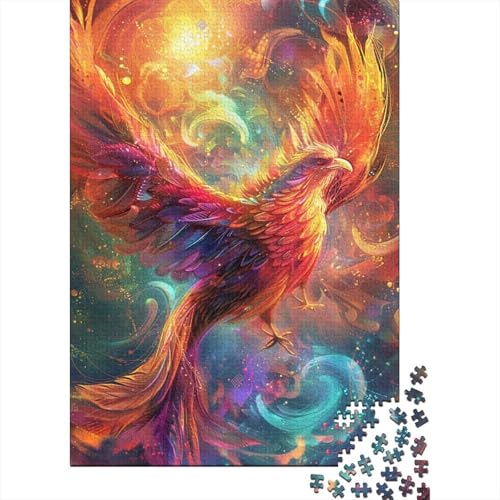 Phoenix Holzpuzzle Puzzles für Erwachsene Teenager Puzzles für Erwachsene 500 Teile Entspannungspuzzles Spiele-Denksport 20,47x14,96 Zoll von JIANGENNF