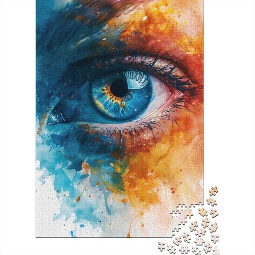 Psychedelische Augen-Puzzles für Erwachsene, 300-teiliges Puzzle, Puzzles für Erwachsene, Puzzles für Erwachsene, Lernspiel, Herausforderungsspielzeug (Größe 40x28cm) von JIANGENNF