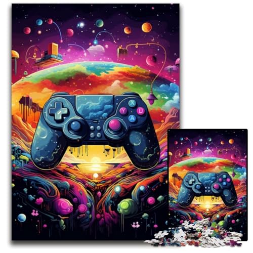Puzzle 1000 Teile, Bunte Gamepad-Puzzles zum Entspannen und Herausfordern, farbenfrohe Heimdekorationskunst, Freunde, 26x38cm/10,23x14,96 Zoll Puzzle 1000 Teile, Bunte Gamepad-Puzzles zum Entspannen und Herausfordern, farbenfrohe Heimdekorationskunst, Freunde, 26x38cm/10,23x14,96 Zoll von JIANGENNF