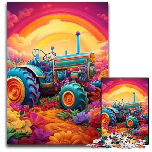 Puzzle 1000 Teile, Bunte Traktor-Puzzles, zum Entspannen und Herausfordern, farbenfrohe Heimdekorationskunst, Freunde, 26x38cm/10,23x14,96 Zoll Puzzle 1000 Teile, Bunte Traktor-Puzzles, zum Entspannen und Herausfordern, farbenfrohe Heimdekorationskunst, Freunde, 26x38cm/10,23x14,96 Zoll von JIANGENNF