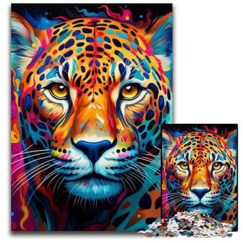 Puzzle 1000 Teile Afrikanischer Leopard Puzzle für Erwachsene DIY-Dekoration, Gehirn-Herausforderung, für Erwachsene, Familie, 26x38cm/10,23x14,96 Zoll Puzzle 1000 Teile Afrikanischer Leopard Puzzle für Erwachsene DIY-Dekoration, Gehirn-Herausforderung, für Erwachsene, Familie, 26x38cm/10,23x14,96 Zoll von JIANGENNF