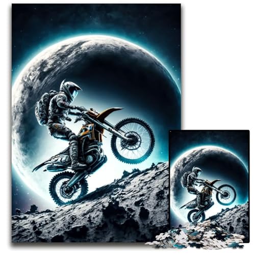 Puzzle 1000 Teile Astronaut auf Motorrad Puzzles für Erwachsene Weihnachten, Halloween, Ostern, Neujahr 26x38cm/10,23x14,96 Zoll Puzzle 1000 Teile Astronaut auf Motorrad Puzzles für Erwachsene Weihnachten, Halloween, Ostern, Neujahr 26x38cm/10,23x14,96 Zoll von JIANGENNF