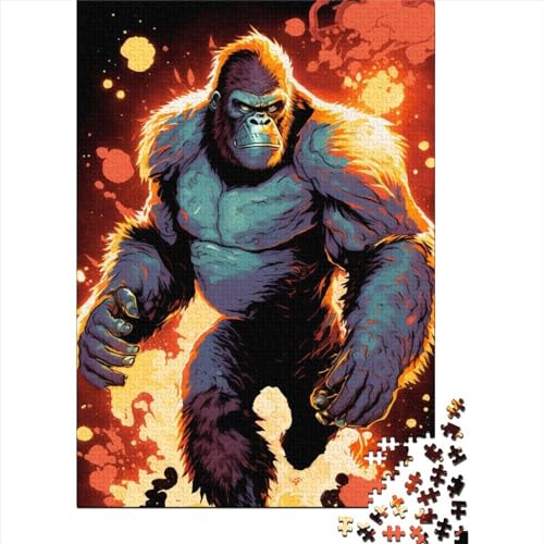 Puzzle 1000 Teile für Erwachsene, Gorilla-Zauberpuzzle für Erwachsene, Teenager, Puzzle für Erwachsene, Lernspiel, Herausforderungsspielzeug, 75 x 50 cm von JIANGENNF