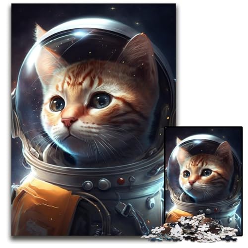 Puzzle 1000 Teile für Erwachsene Astronautenkatze Anspruchsvolle Puzzles Muttertag, Geburtstag, Weihnachten 26x38cm/10,23x14,96 Zoll Puzzle 1000 Teile für Erwachsene Astronautenkatze Anspruchsvolle Puzzles Muttertag, Geburtstag, Weihnachten 26x38cm/10,23x14,96 Zoll von JIANGENNF