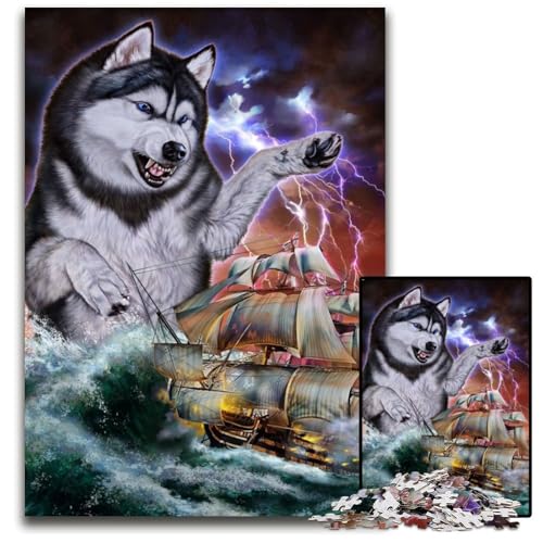 Puzzle 1000 Teile für Erwachsene Monster Titan Husky Kraken Papppuzzle Herausforderndes DIY-Denkspiel für Teenager 26x38cm/10,23x14,96 Zoll Puzzle 1000 Teile für Erwachsene Monster Titan Husky Kraken Papppuzzle Herausforderndes DIY-Denkspiel für Teenager 26x38cm/10,23x14,96 Zoll von JIANGENNF