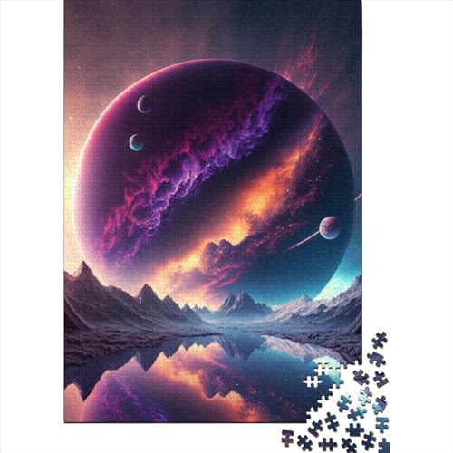 Puzzle für Erwachsene, 1000 Teile, Bunter Planet für Erwachsene, schwierige Puzzles, ganze Familie und die 75 x 50 cm von JIANGENNF