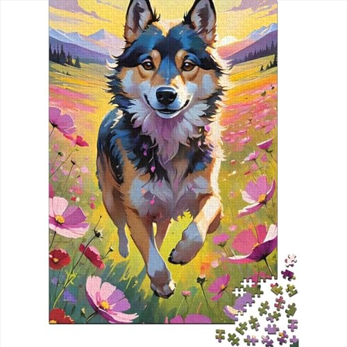 Puzzle für Erwachsene, 1000 Teile, Tier-Fantasie-Hund, Holzpuzzle für Erwachsene, Puzzles, Puzzles für Erwachsene, Lernspiel, Herausforderungsspielzeug, 75 x 50 cm von JIANGENNF