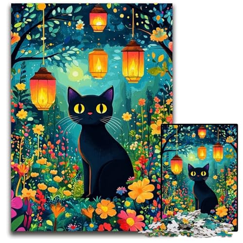 Puzzle für Erwachsene, 1000 Teile, schöne Schwarze Katze, Holzpuzzle, pädagogisches Denkspiel, künstlerische Heim- und Bürodekoration, ab 14 Jahren, 50x75cm Puzzle für Erwachsene, 1000 Teile, schöne Schwarze Katze, Holzpuzzle, pädagogisches Denkspiel, künstlerische Heim- und Bürodekoration, ab 14 Jahren, 50x75cm von JIANGENNF