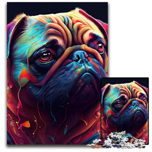 Puzzle für Erwachsene, 1000 Teile „Der Treue Hund“, anspruchsvolle Puzzles zum Selbermachen, Kunstdekor, 26x38cm/10,23x14,96 Zoll Puzzle für Erwachsene, 1000 Teile „Der Treue Hund“, anspruchsvolle Puzzles zum Selbermachen, Kunstdekor, 26x38cm/10,23x14,96 Zoll von JIANGENNF