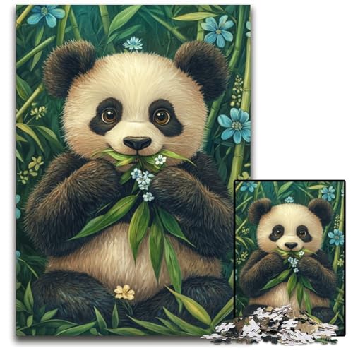 Puzzle für Erwachsene, 1000-teiliges Puzzle, Panda isst Bambus, Holzpuzzle, Heimdekoration, Familienspaß, ab 14 Jahren, 50x75cm Puzzle für Erwachsene, 1000-teiliges Puzzle, Panda isst Bambus, Holzpuzzle, Heimdekoration, Familienspaß, ab 14 Jahren, 50x75cm von JIANGENNF