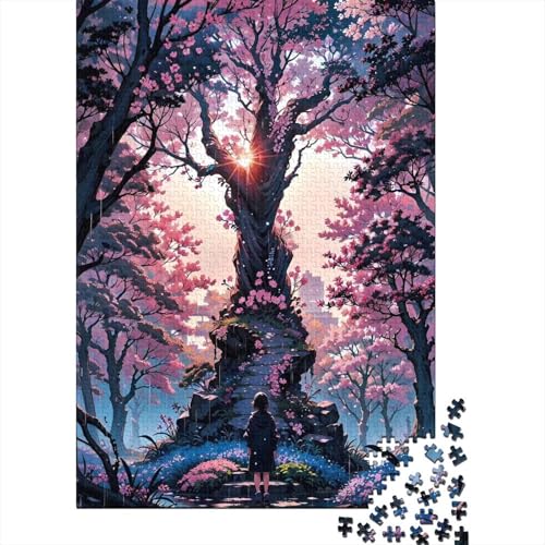 Puzzle für Erwachsene, 300 Teile, Art Tree, Holzpuzzle für Erwachsene, Puzzlespielzeug, Entspannungspuzzlespiele, Denksportpuzzle 15,75x11,02 Zoll von JIANGENNF