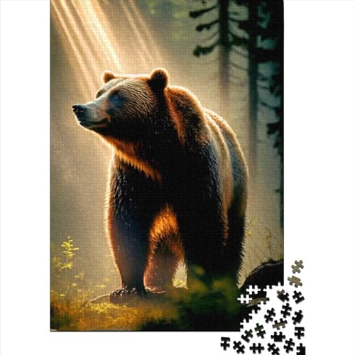 Puzzle für Erwachsene, 300 Teile, Bären-Puzzle für Erwachsene, Holzpuzzle, Denksport-Puzzle für Erwachsene, Größe: 40 x 28 cm von JIANGENNF