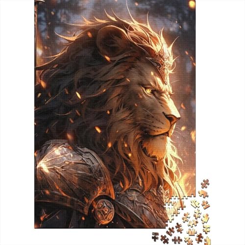 Puzzle für Erwachsene, 300 Teile, Löwenkrieger-Puzzle, Puzzle für Erwachsene und Teenager, Holzpuzzle für Erwachsene und Teenager (Größe: 40x28cm) von JIANGENNF