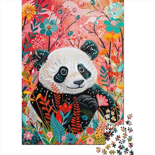 Puzzle für Erwachsene, 500 Teile, Tier-Panda, Holzpuzzle, Puzzle für Erwachsene und Teenager, zum Stressabbau, zum Zeitvertreib zu Hause 20,47x14,96 Zoll von JIANGENNF