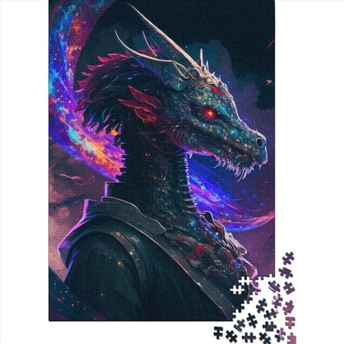 Robotik-Drachen-Puzzle 1000 Teile für Erwachsene und Jugendliche aus Holz, Puzzle für Erwachsene und Jugendliche, anspruchsvolles Spiel, Geschenke, 75 x 50 cm von JIANGENNF