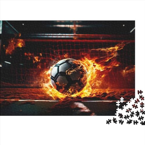 Schwierige, anspruchsvolle Puzzles, 1000-teiliges Fußball-Kunstpuzzle für Erwachsene, Teenager-Puzzles für Erwachsene, Lernspiel, Herausforderungsspielzeug (Größe 75x50cm) von JIANGENNF