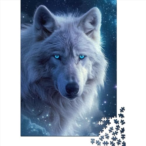 Schwierige, anspruchsvolle Puzzles, 500 Teile, Fantasy Strange Wolf-Holzpuzzle für Erwachsene. Puzzles eignen ganze Familie und die (20,47 x 14,96 Zoll) von JIANGENNF