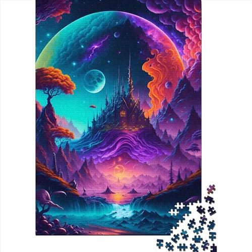 Schwieriges, anspruchsvolles Puzzle, 1000 Teile, tolles Bild, Holzpuzzle für Erwachsene und Teenager, Puzzle, praktisches Spiel, Familiendekoration, 75 x 50 cm von JIANGENNF