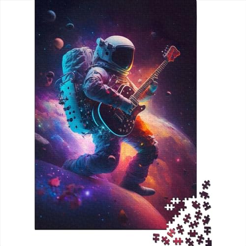 Space Musician Puzzles für Erwachsene, 300 Teile, Holzpuzzles, Puzzles für Erwachsene und Teenager, ganze Familie und die 15,75 x 11,02 Zoll von JIANGENNF