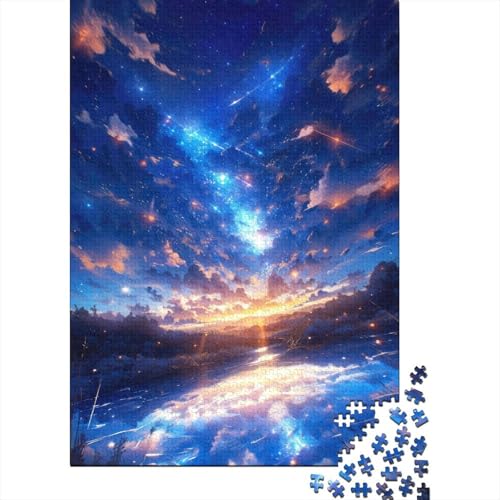 Sternennacht-Kunstpuzzle für Erwachsene, 500 Teile, für Erwachsene, schwierige Puzzles, Familienspiele, Weihnachtsgeburtstagsgeschenke 20,47x14,96 Zoll von JIANGENNF