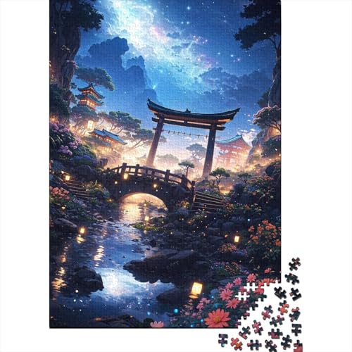 Sternennacht-Puzzle aus Holz, Puzzle für Erwachsene, Teenager, Puzzle für Erwachsene, 300 Teile, Entspannungspuzzle, Spiele, Denksportaufgabe 15,75x11,02 Zoll von JIANGENNF