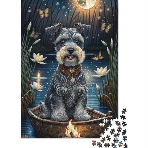 Tier-Fantasie-Hund-Puzzle aus Holz, Puzzle für Erwachsene und Jugendliche, 300-teiliges Puzzle für Erwachsene und Jugendliche, Entspannungspuzzle, Spiele, Denksportaufgaben (Größe: 40 x 28 cm) von JIANGENNF