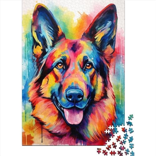 Tier-Fantasie-Hund-Puzzle aus Holz, Puzzle für Erwachsene und Jugendliche, 500-teiliges Puzzle für Erwachsene und Jugendliche, Entspannungspuzzle, Spiele, Denksportaufgaben (Größe: 52 x 38 cm) von JIANGENNF