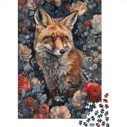 Tier-Fuchs-Puzzle, Puzzle für Erwachsene und Teenager, Kunst-Puzzle für Erwachsene, 300 Teile, Holz-Puzzle für Erwachsene und Teenager 15,75x11,02 Zoll von JIANGENNF