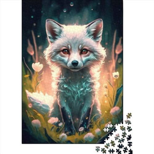 Tierfuchs für Erwachsene, schwierige Puzzles, schwierige, anspruchsvolle Puzzles, 1000-teiliges Holzpuzzle für Erwachsene und Teenager (Größe: 75 x 50 cm) von JIANGENNF