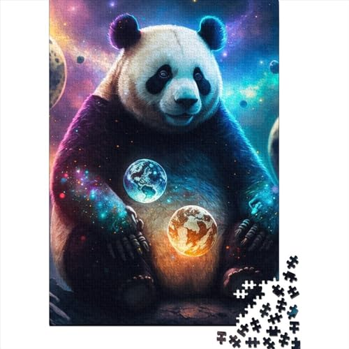 Tierpanda-Puzzle aus Holz für Erwachsene, Puzzle-Spielzeug, 1000 Teile, Puzzle für Erwachsene, Teenager, Familienunterhaltungsspielzeug, 75x50cm von JIANGENNF