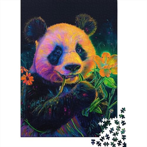 Tierpuzzle mit Panda-Motiv, Holzpuzzle für Erwachsene, Teenager, Puzzle für Erwachsene, 300 Teile, schwierige, anspruchsvolle Puzzles, 300 Teile 15,75x11,02 Zoll von JIANGENNF