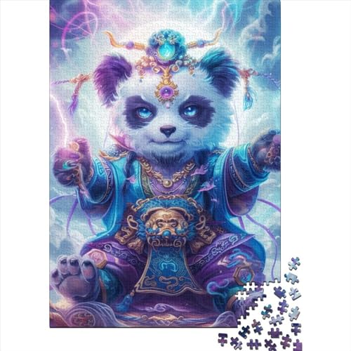 Tierpuzzle mit Pandamotiv, 500 Teile, für Erwachsene, Holzpuzzle für Erwachsene, Teenager, nachhaltiges Puzzle für Erwachsene 20,47x14,96 Zoll von JIANGENNF