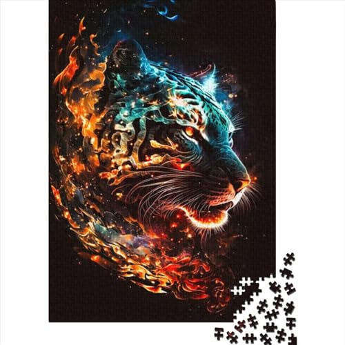 Tiger Cosmic Schwierige, anspruchsvolle Puzzles Kunstpuzzles für Erwachsene 500 Teile Puzzles für Erwachsene Lernspiel Herausforderungsspielzeug (Größe: 52 x 38 cm) von JIANGENNF