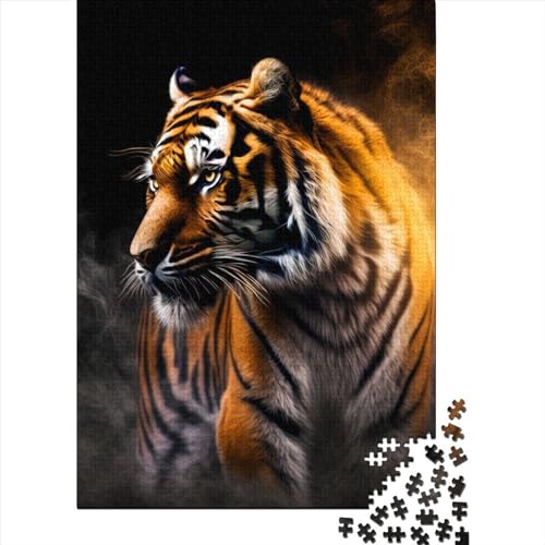 Tiger-Puzzle aus Holz, Puzzle für Erwachsene und Teenager, 300-teiliges Puzzle für Erwachsene und Teenager, anspruchsvolles Spiel (Größe: 40 x 28 cm) von JIANGENNF