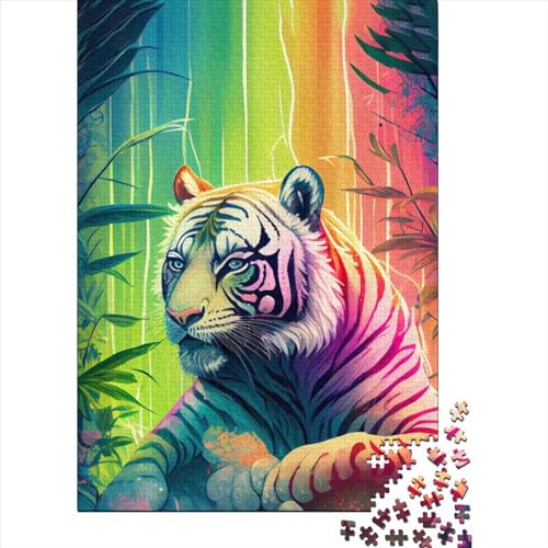 Tiger-Puzzles, Puzzles für Erwachsene und Teenager, 1000 große Teile, Puzzle für Erwachsene, Lernspiel, Herausforderungsspielzeug, 75 x 50 cm von JIANGENNF