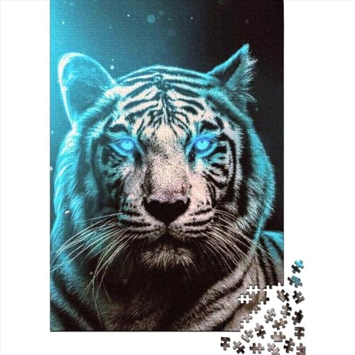 Tiger-Puzzles für Erwachsene, Puzzles 500 Teile für Erwachsene, schwierige Puzzles, Spielspielzeug für Erwachsene, Familienpuzzles, Geschenk, 52 x 38 cm von JIANGENNF